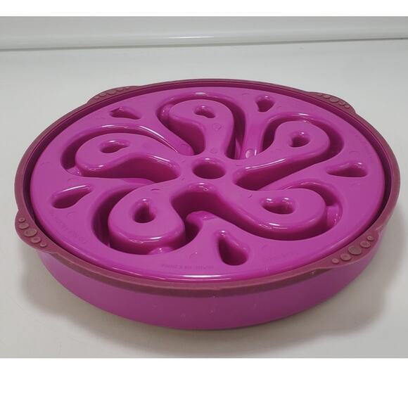 Outward Hound dog bowl Slow Feeder PINK Puzzle Feeder Heavy Duty, PRE-OWNED - Picture 2 of 4
